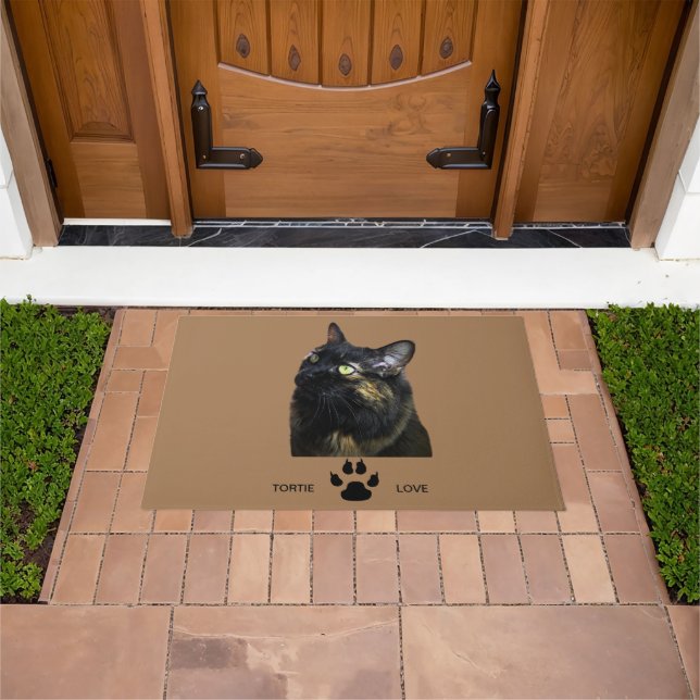 Tortie Love    Doormat (Outdoor)