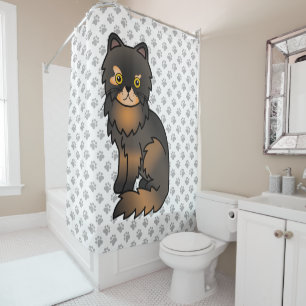 Tortie Point Persian Cute Cartoon Cat & Paws