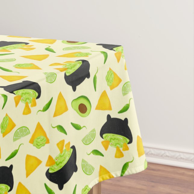 Tortilla Chips and Guacamole Pattern Tablecloth (In Situ)