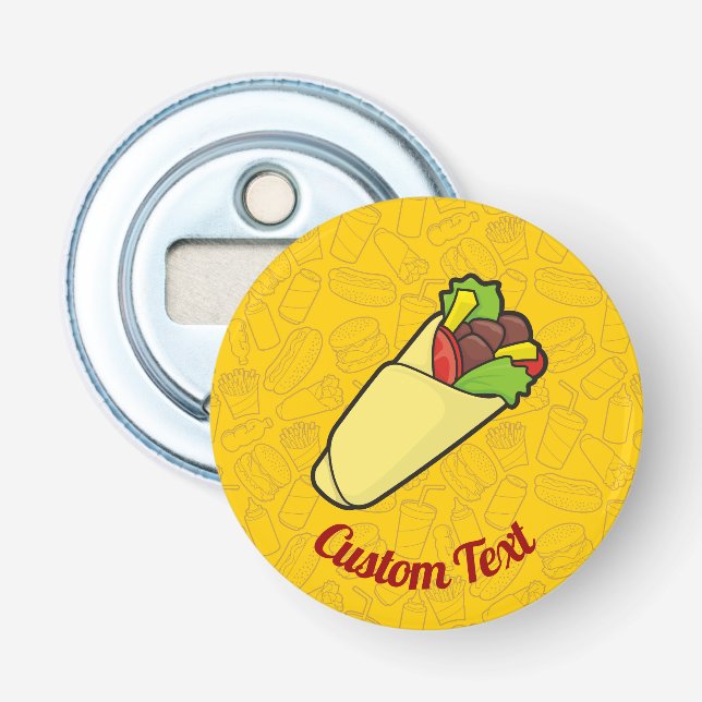 Tortilla Sandwich Wrap Bottle Opener (Front)