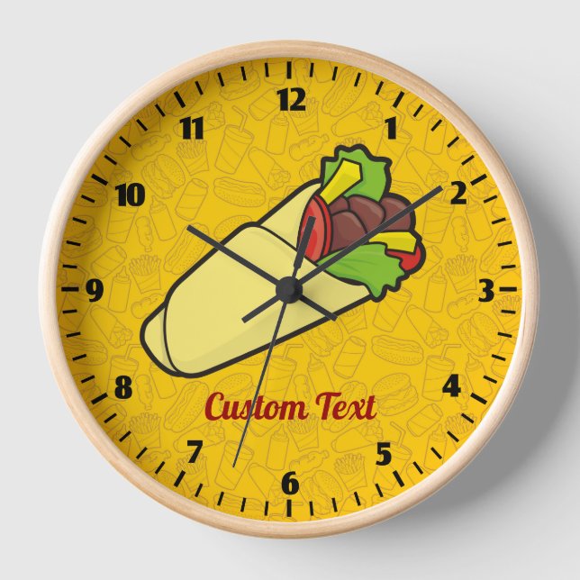 Tortilla Sandwich Wrap Clock (Front)