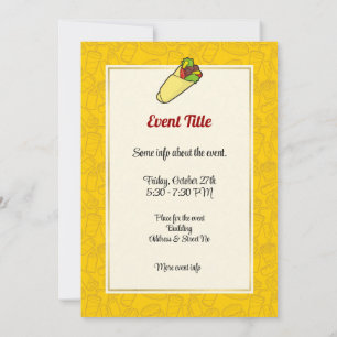 Tortilla Sandwich Wrap Invitation