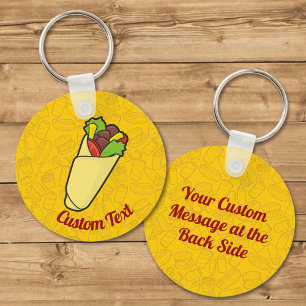 Tortilla Sandwich Wrap Keychain