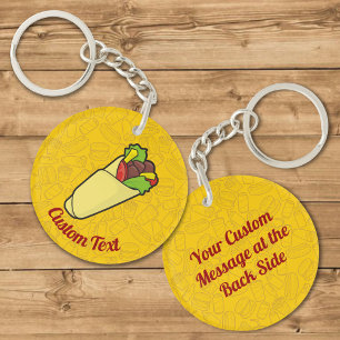 Tortilla Sandwich Wrap Keychain