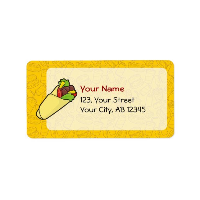 Tortilla Sandwich Wrap Label (Front)