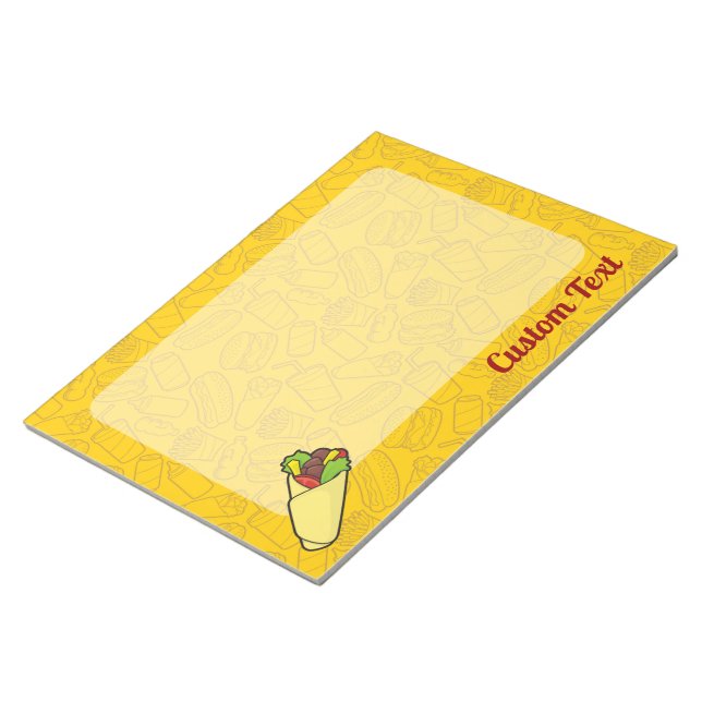 Tortilla Sandwich Wrap Notepad (Angled)