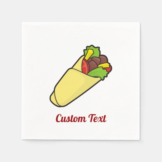 Tortilla Sandwich Wrap Paper Napkins (Front)