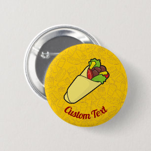 Tortilla Sandwich Wrap Pinback Button