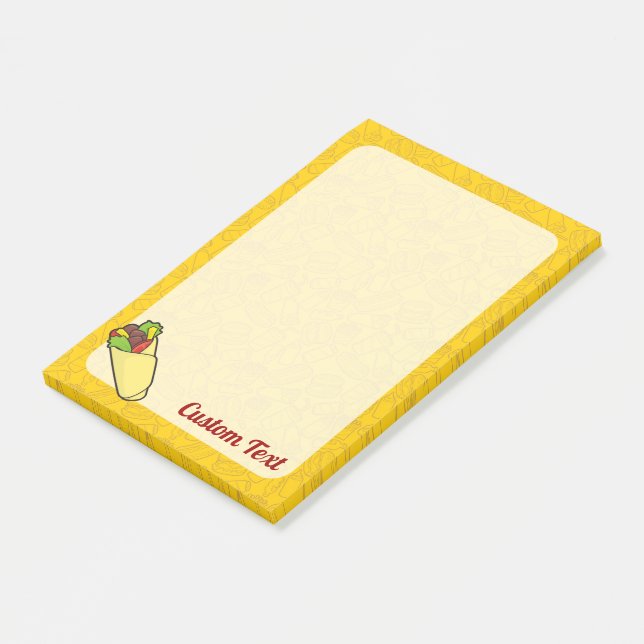 Tortilla Sandwich Wrap Post-it Notes (Angled)