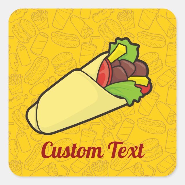 Tortilla Sandwich Wrap Sticker (Front)