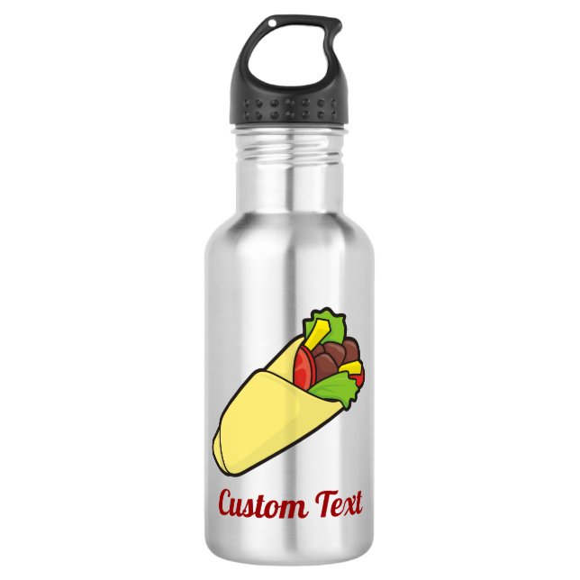 Tortilla Sandwich Wrap Water Bottle (Front)