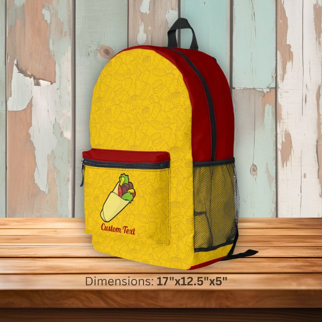 Tortilla Wrap Printed Backpack (Creator Uploaded)