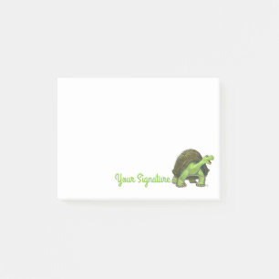 Tortise with personalized Post It Post-it Notes