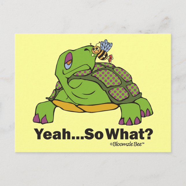 Tortoise and Bee Postcard (Front)