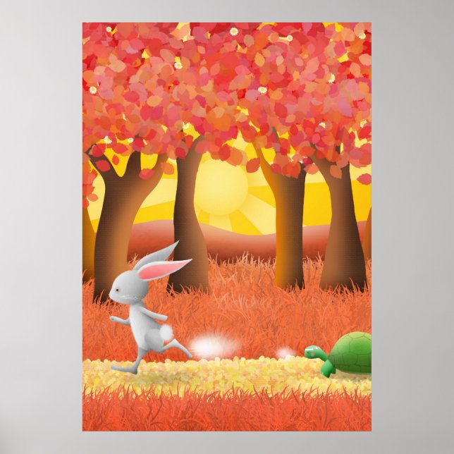 Tortoise and hare 1 - poster print (Front)