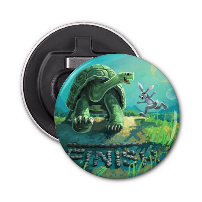 Tortoise and the Hare Art Bottle Opener (Front)
