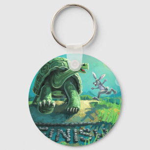 Tortoise and the Hare Art Keychain