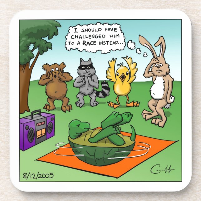 Tortoise and the Hare Revisted Coaster (Front)