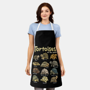 Tortoise Animals of the World Cute Reptile Turtle Apron