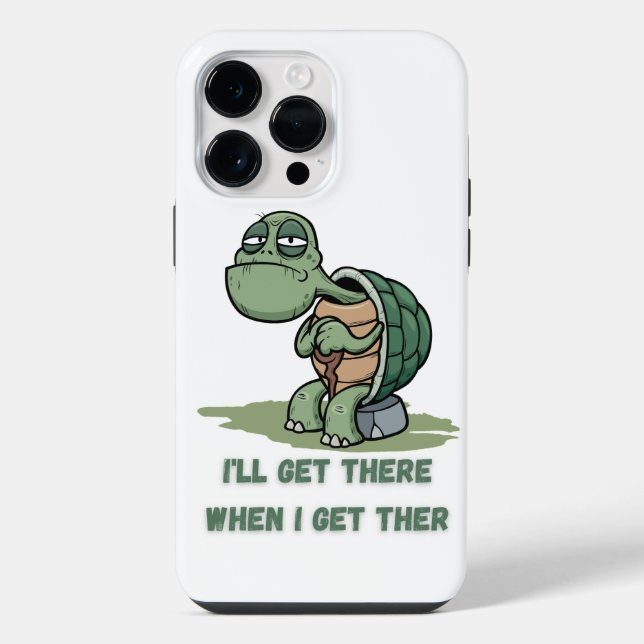 Tortoise cartoon tshirt iPhone case (Back)