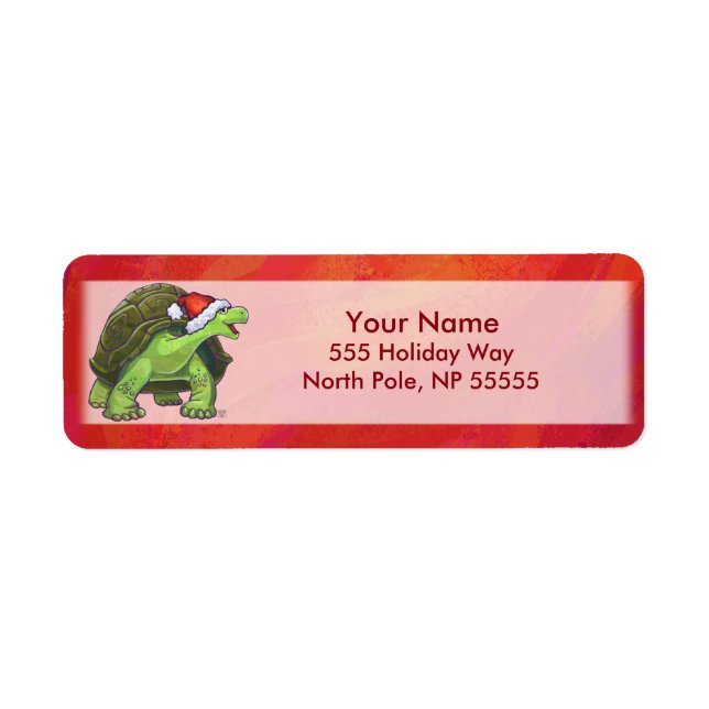 Tortoise Christmas On Red (Front)
