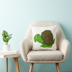Tortoise Design Personalised Throw Pillow