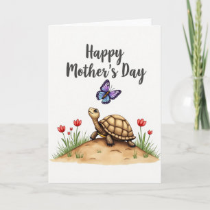 Tortoise Floral Mothers Day Card