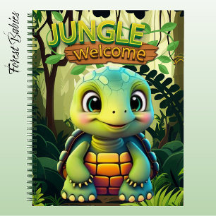 Tortoise Fun Box Turtle Whimsical Zoo Animal 🐢 Notebook