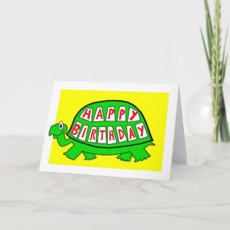 Tortoise Happy Birthday Card