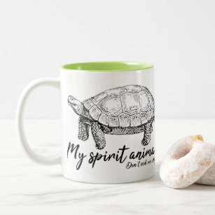 Tortoise is my spirit animal for a slow friend Two-Tone coffee mug