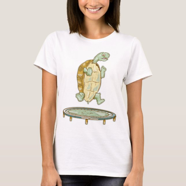 Tortoise on a trampoline T-Shirt (Front)