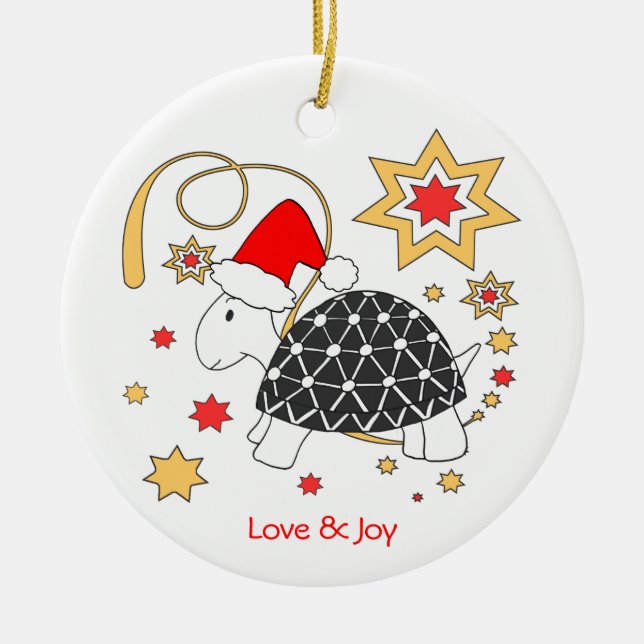 Tortoise Ornament (bw) (Front)