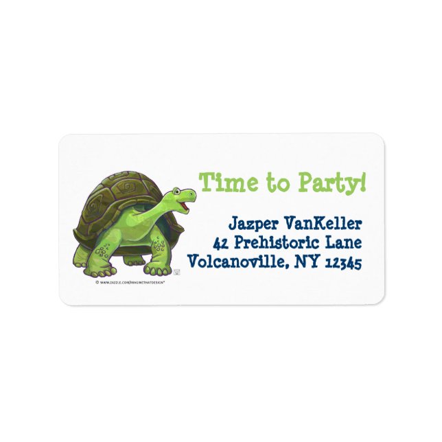 Tortoise Party Centre Label (Front)
