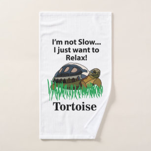Tortoise Relax Animal Cute Funny Hand Towel