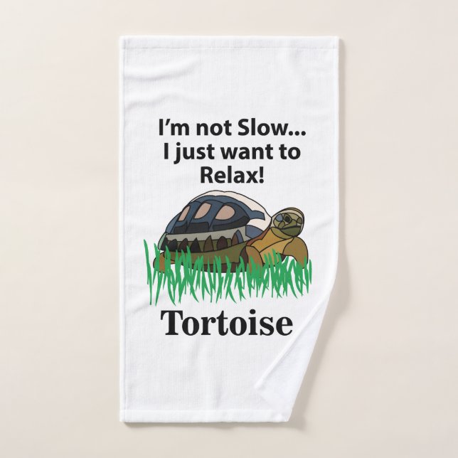 Tortoise Relax Animal Cute Funny  Hand Towel (Hand Towel)