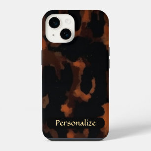 Tortoise Shell Pattern   Brown Black Elegant Chic iPhone 14 Case