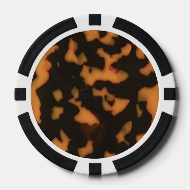 Tortoise Shell Poker Chips (Front)