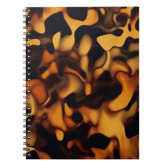 Tortoise Shell Turtle Shell Pattern Amber Brown Notebook (Front)