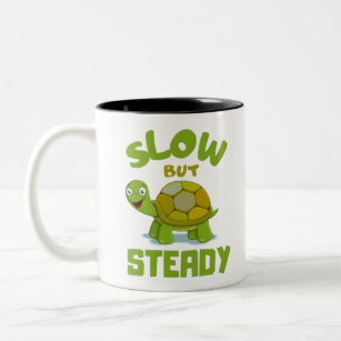 tortoise slow but steady Two-Tone coffee mug