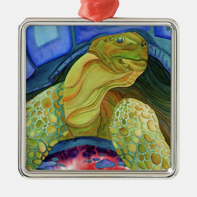 Tortoise, turtle metal ornament (Front)