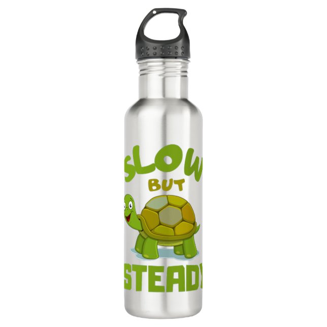 tortoise  turtle slow but steady 710 ml water bottle (Front)