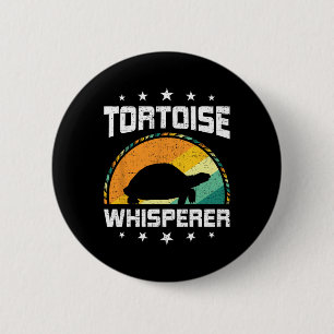 Tortoise Whisperer Fly Fishing Aquarium Fish Tank 2 Inch Round Button