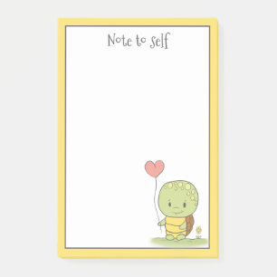 Tortoise With A Balloon Personalized Post-it Notes