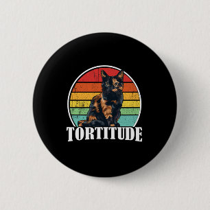 Tortoiseshell Cat 2 Inch Round Button