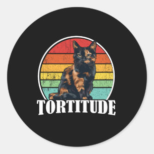 Tortoiseshell Cat  Classic Round Sticker