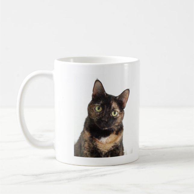 Tortoiseshell Cat Coffee Mug (Left)