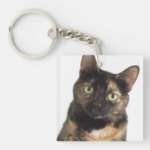 Tortoiseshell Cat Keychain