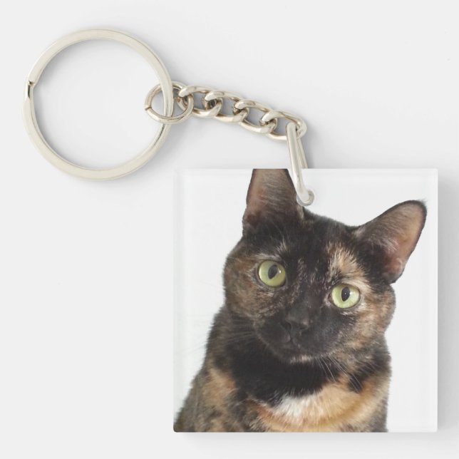 Tortoiseshell Cat Keychain (Front)