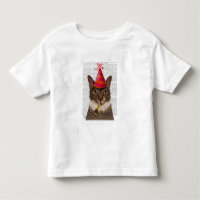 Tortoiseshell Cat with Party Hat