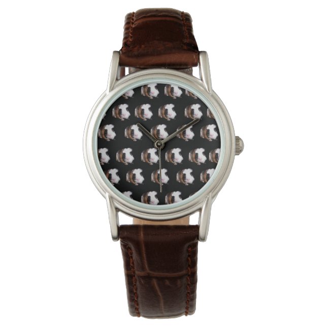 Tortoiseshell Guinea Pig Pattern, Watch (Front)